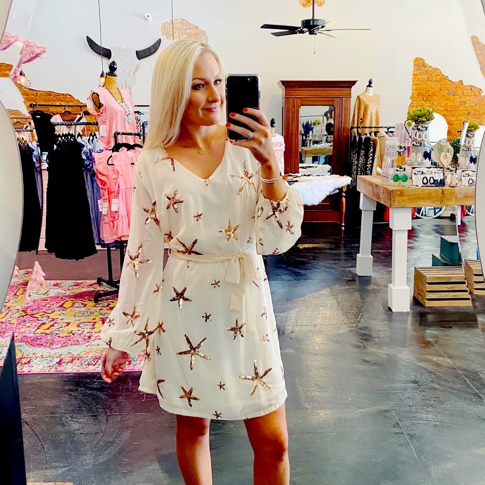 Ivory star boutique dress